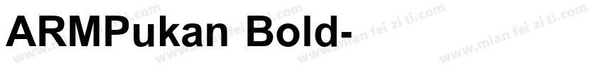 ARMPukan Bold字体转换